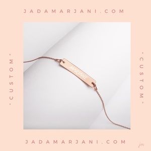 CUSTOM ENGRAVED BRACELET ROSE GOLD GOLD SILVER